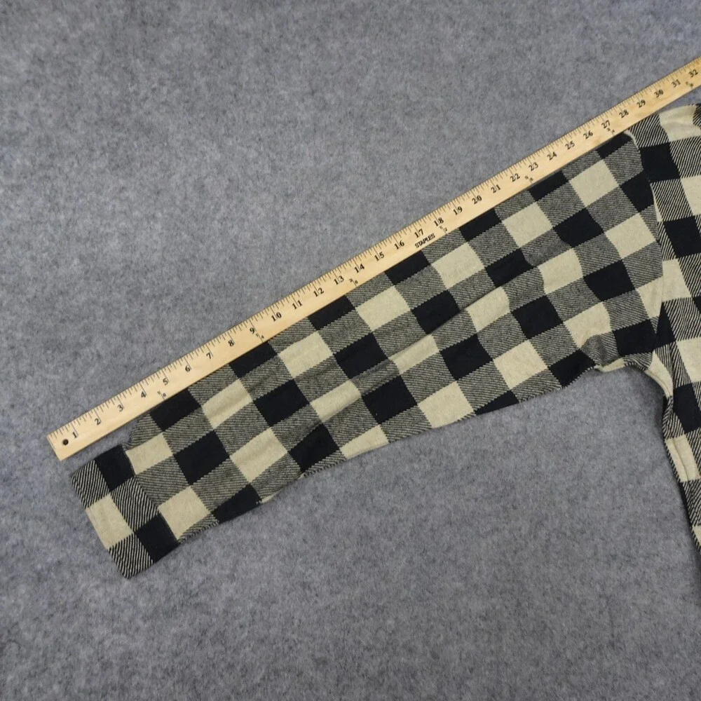 Vintage Polo Ralph Lauren Shirt Mens Large 3/4 Button Flannel Check Pocket 90s